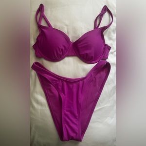 Purple High-Cut Bikini